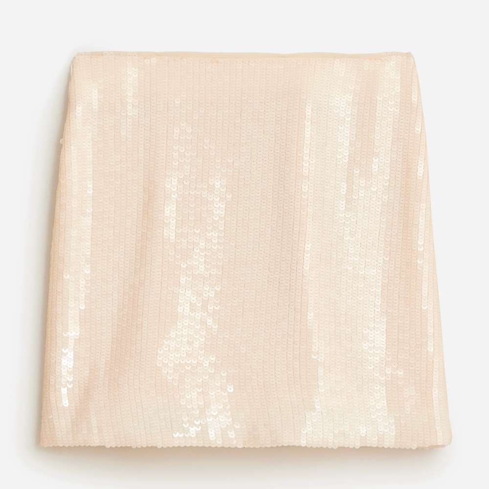 J. Crew Cream Sequin Mini Skirt
